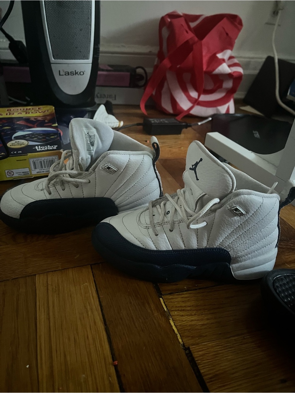 Jordan Kids High-Top Sneakers - White & Navy